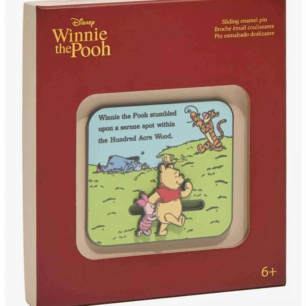 Loungefly Disney Winnie The Pooh Sliding Pin LE 1000 Collector 3" Enamel Pin New